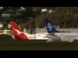 Wellington Airport Air NZ & Qantas Planes, Aerial 2565